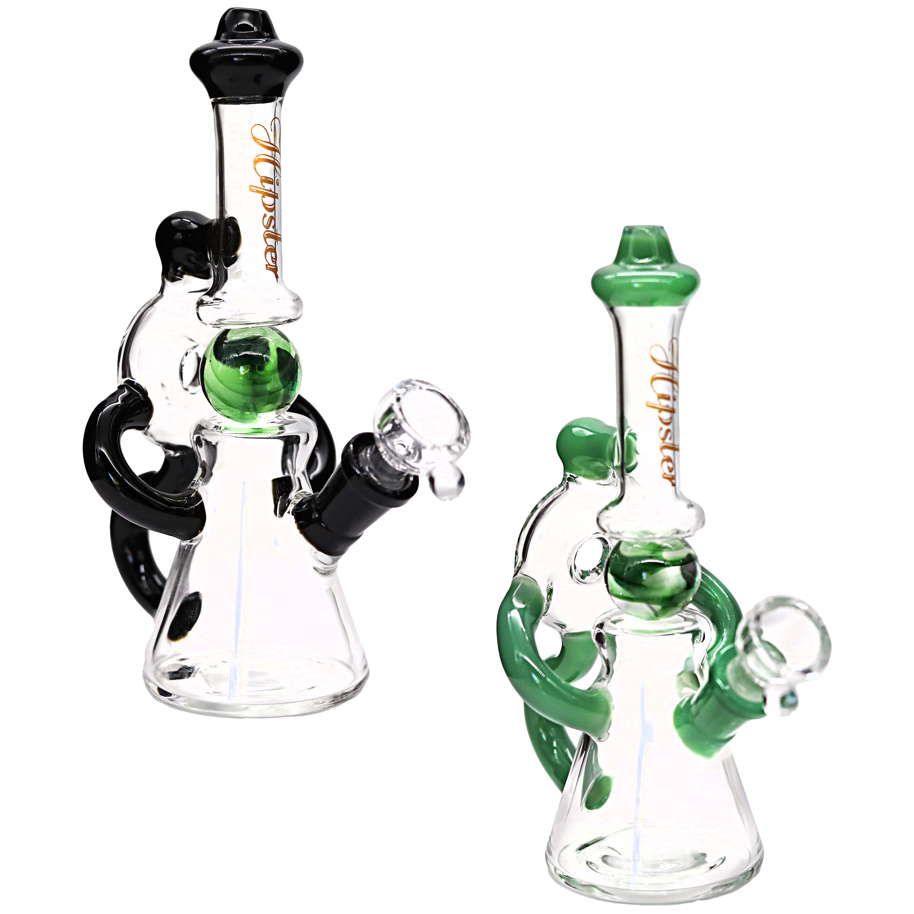 Hipster Color Ball Tubing Recycler Mini Beaker Waterpipe (ML009) | 8inch | Assorted Colors product image